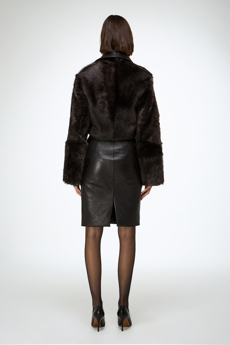 Ashley - Brown Shearling Jacket