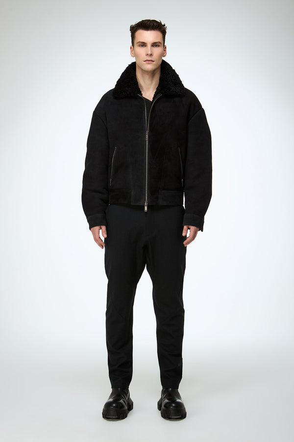 John - Black Shearling Jacket