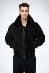 John - Black Shearling Jacket