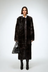 Alda - Brown Shearling Coat