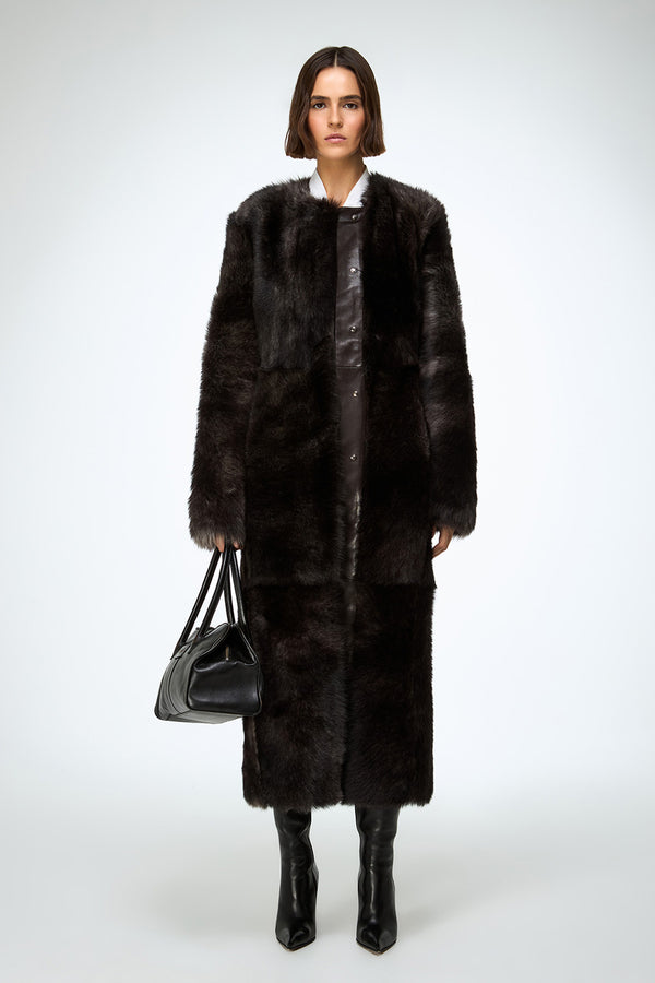 Alda - Brown Shearling Coat