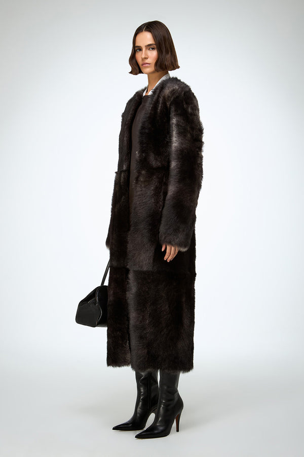 Alda - Brown Shearling Coat