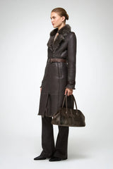 VSP - Lyza - Clotho Brown Shearling Coat