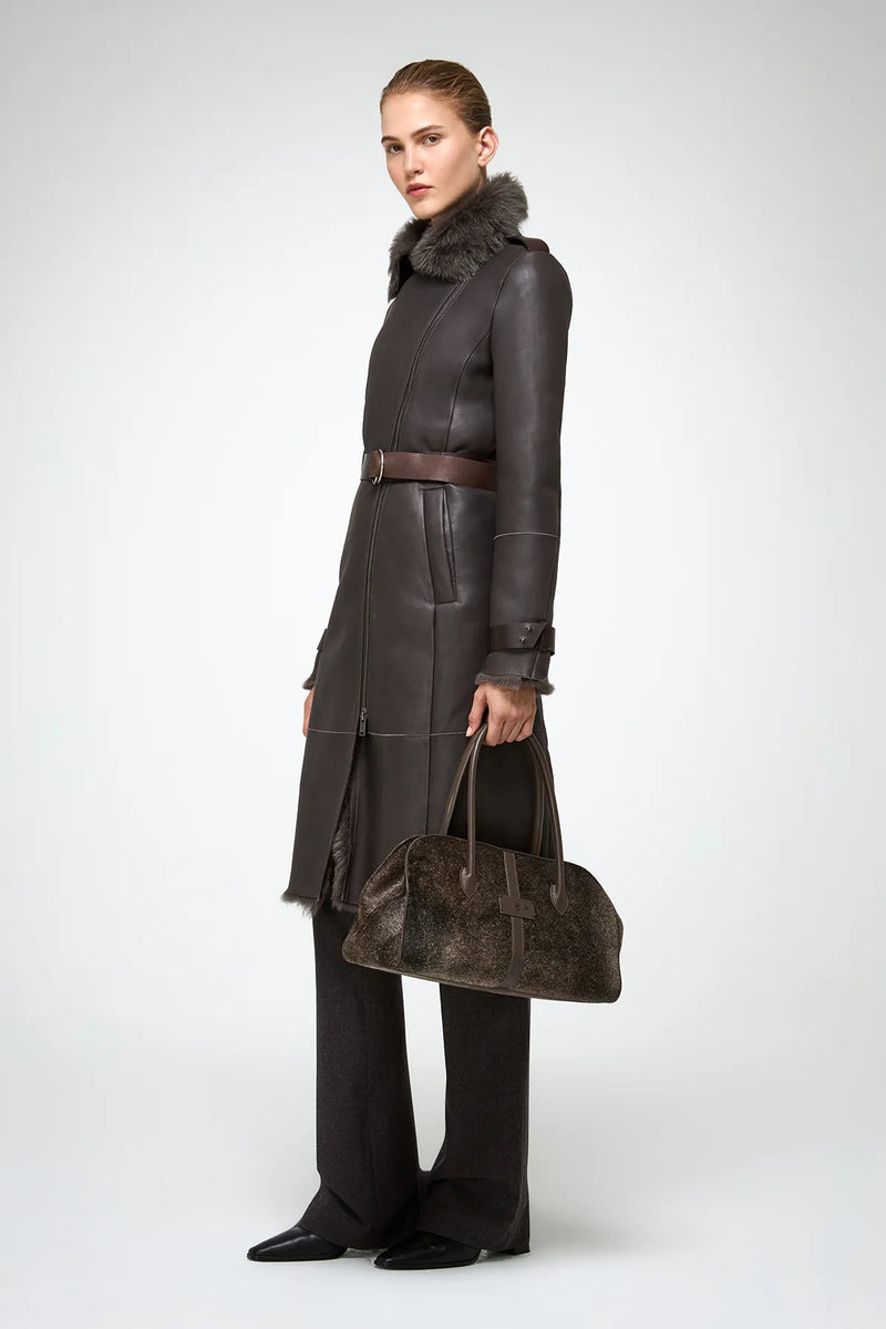 VSP - Lyza - Clotho Brown Shearling Coat