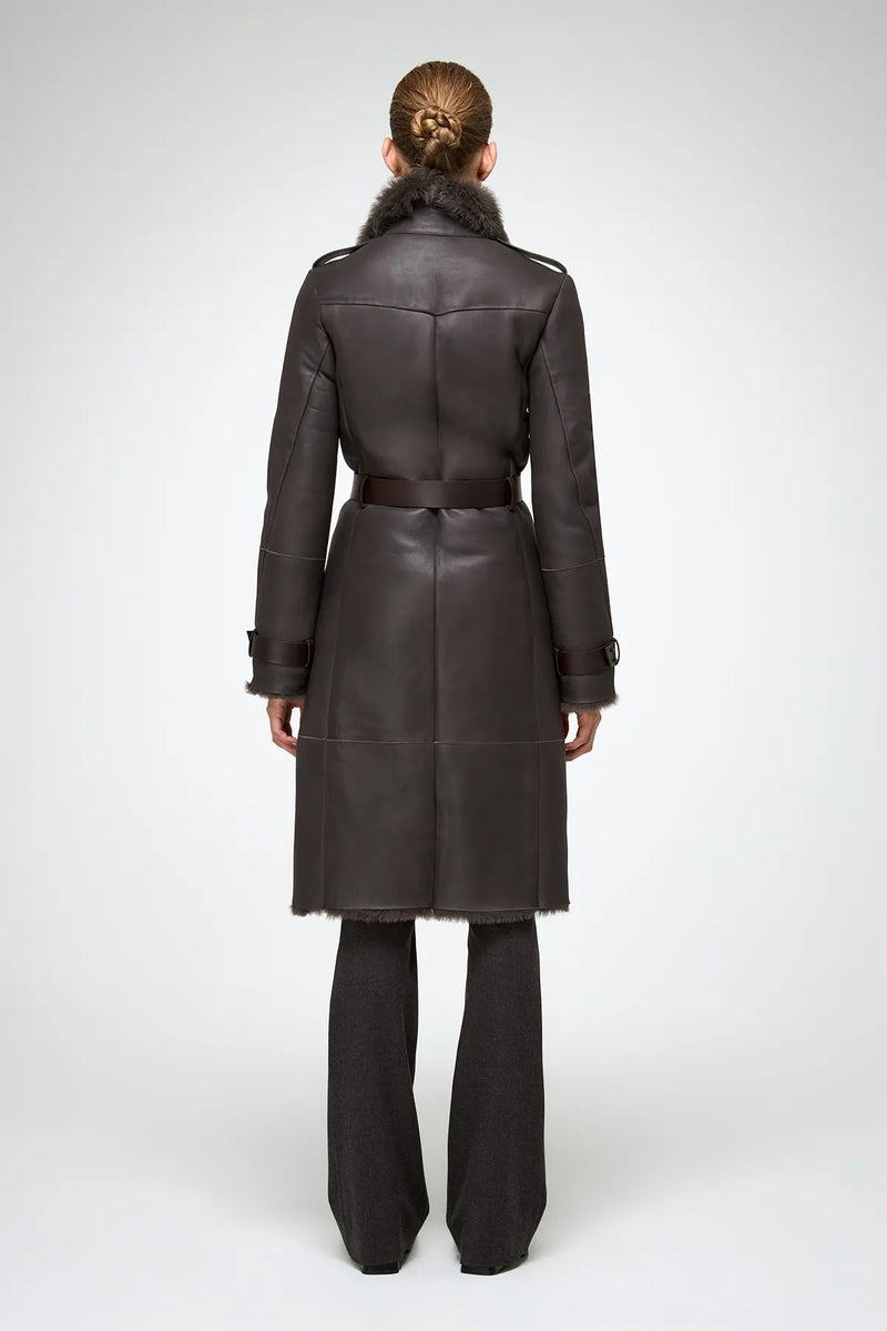 VSP - Lyza - Clotho Brown Shearling Coat