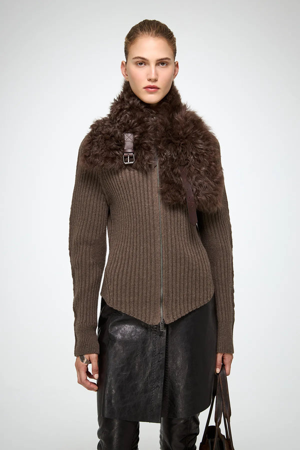 VSP - Jacotte - Tobacco Leather Neckwarmer