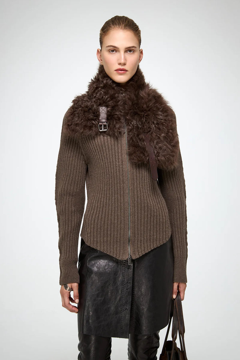 VSP - Jacotte - Tobacco Leather Neckwarmer