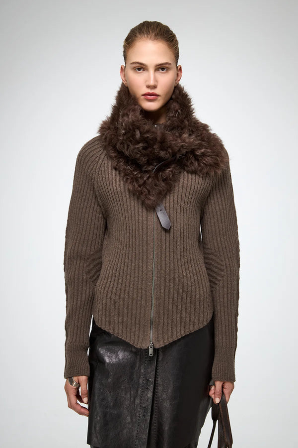 VSP - Jacotte - Tobacco Leather Neckwarmer