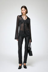 Teresa - Black Cotton Shirt