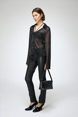 Teresa - Black Cotton Shirt