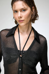 Teresa - Black Cotton Shirt