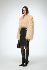 Deborah - Beige Shearling Jacket