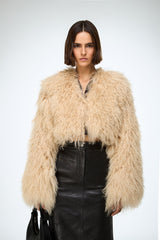 Deborah - Beige Shearling Jacket