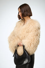 Deborah - Beige Shearling Jacket