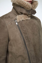 Rico - Stone Shearling Coat