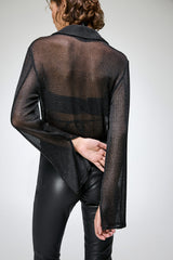 Teresa - Black Cotton Shirt