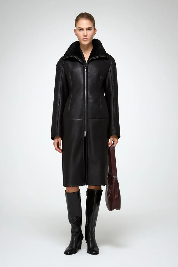 VSP - Salome - Black Shearling Coat