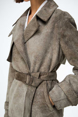 Elda - Grey Leather Jacket