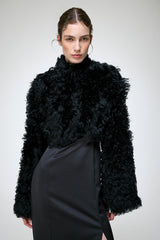 Ella - Black Shearling Jacket
