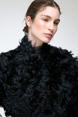 Ella - Black Shearling Jacket