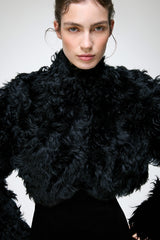 Ella - Black Shearling Jacket