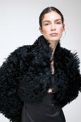 Ella - Black Shearling Jacket
