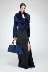 Yva - Blue Shearling Jacket