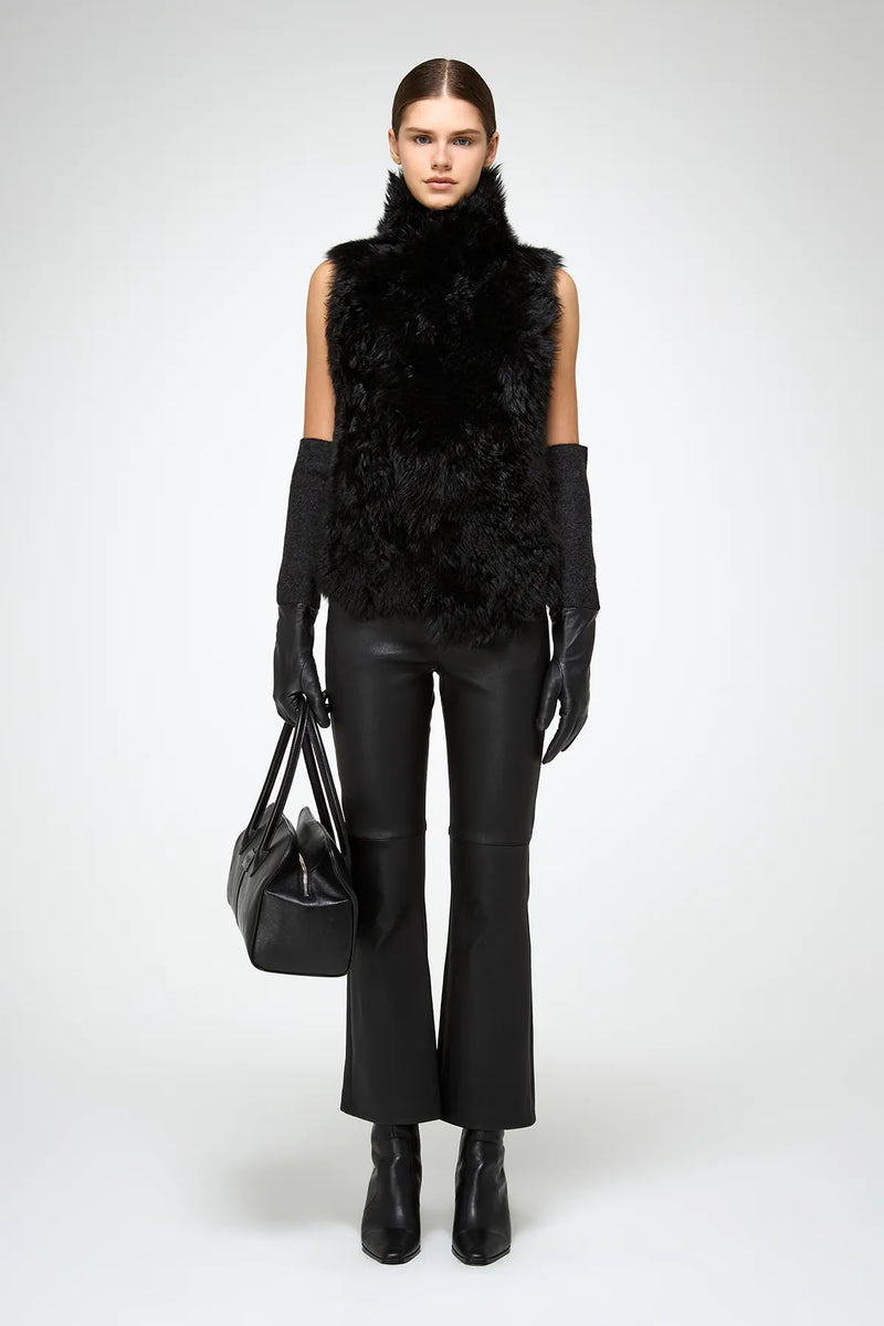 VSP - Solene - Black Shearling Vest