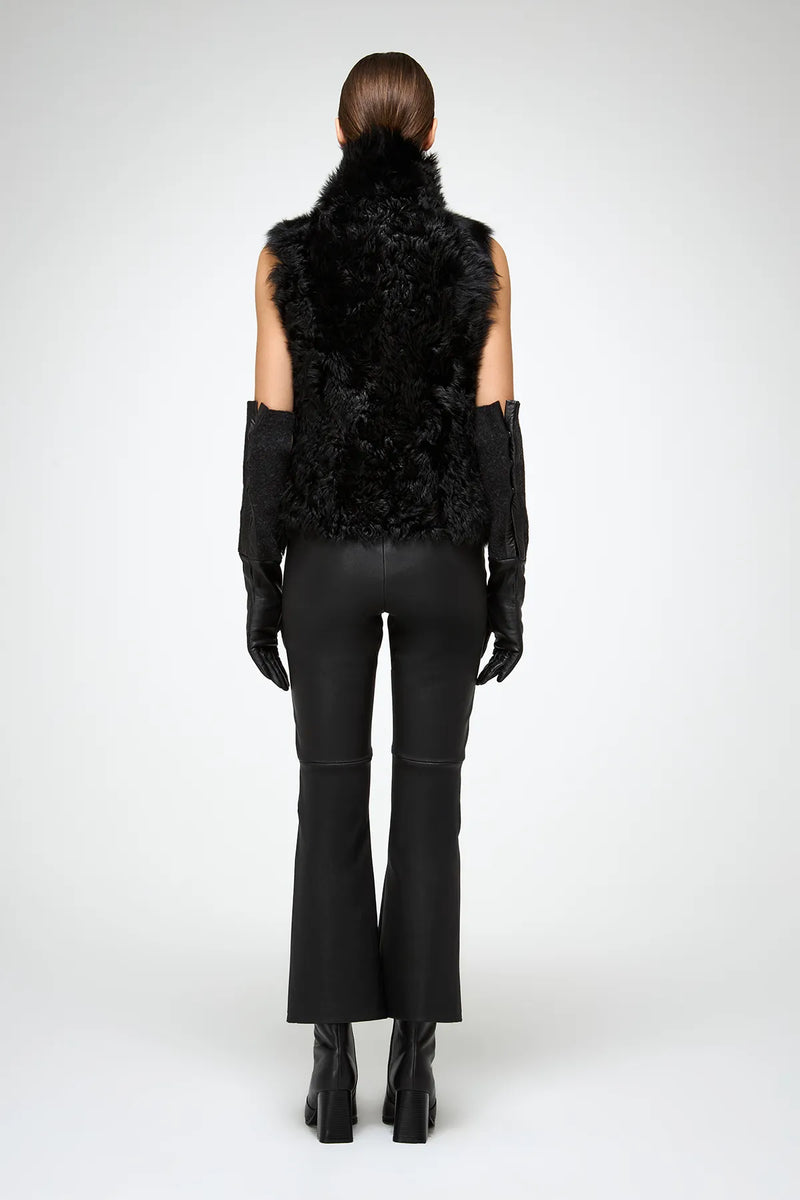 VSP - Solene - Black Shearling Vest