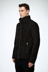 VSP - Bastien - Black Suede Shearling Jacket