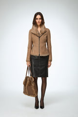 Vittoria - Sand Shearling Jacket