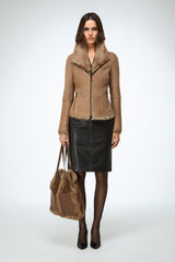 Vittoria - Sand Shearling Jacket