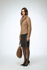 Vittoria - Sand Shearling Jacket