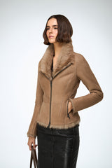Vittoria - Sand Shearling Jacket