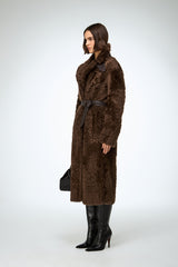 Gabrielle - Brown Shearling Coat