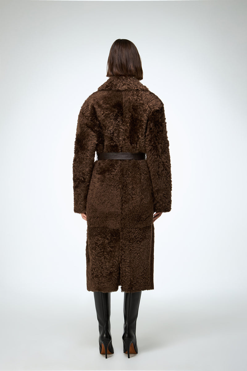 Gabrielle - Brown Shearling Coat
