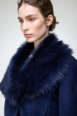 Yva - Blue Shearling Jacket