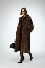 Gabrielle - Brown Shearling Coat