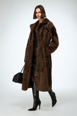 Gabrielle - Brown Shearling Coat