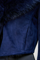 Yva - Blue Shearling Jacket