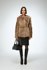 Florence - Sand Shearling Coat