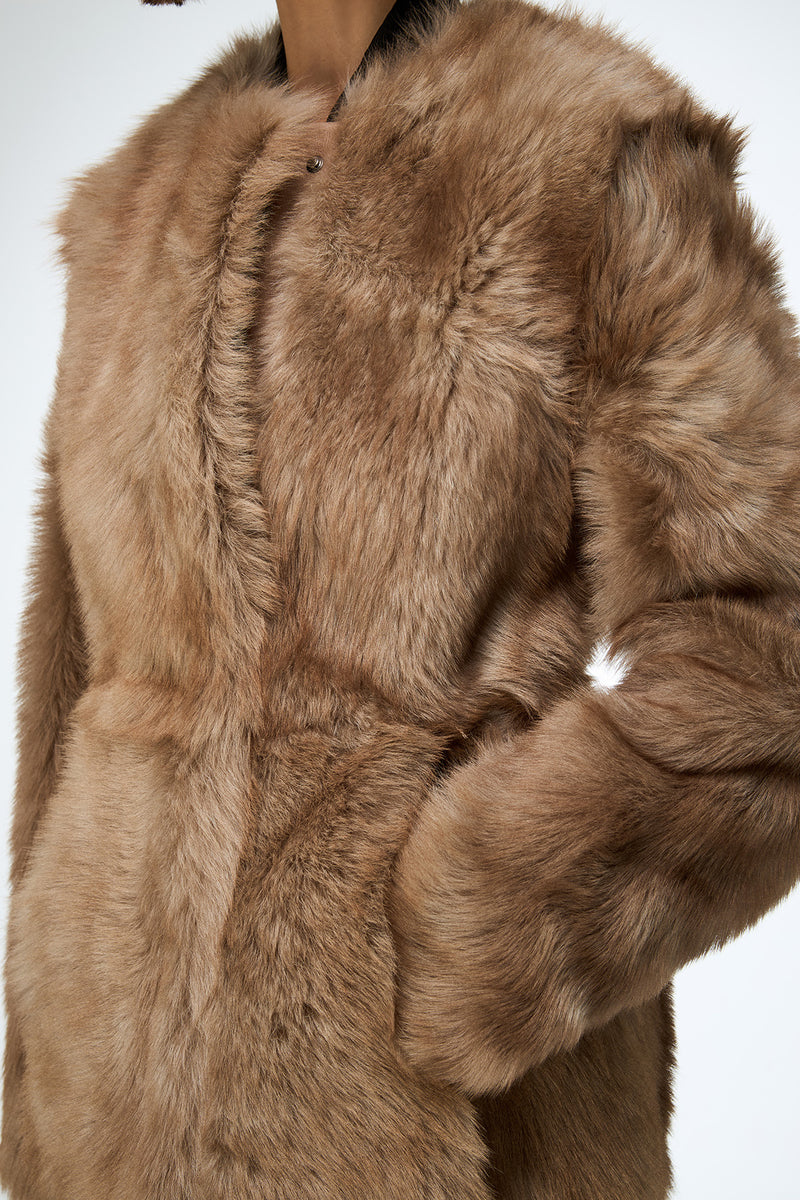 Florence - Sand Shearling Coat