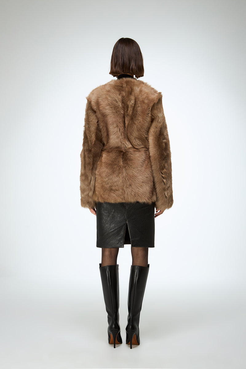 Florence - Sand Shearling Coat