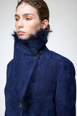Yva - Blue Shearling Jacket