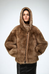 Linda - Sand Shearling Jacket