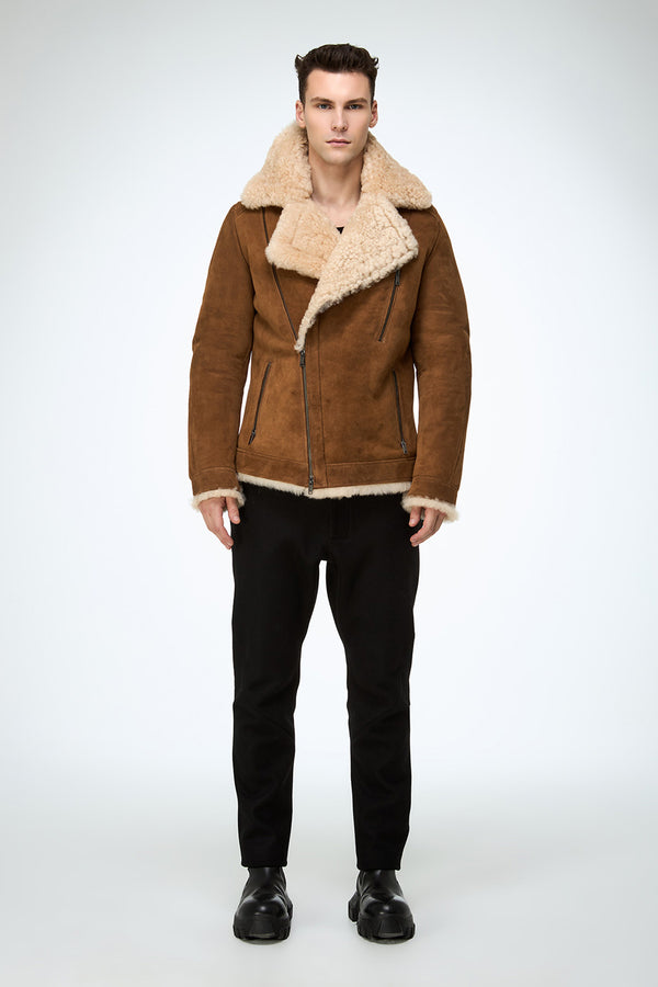 Tristan - Camel Shearling Jacket