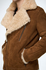 Tristan - Camel Shearling Jacket
