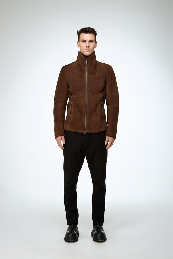 Bastien - Dark Brown Shearling Jacket