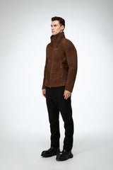 Bastien - Dark Brown Shearling Jacket