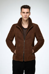 Bastien - Dark Brown Shearling Jacket